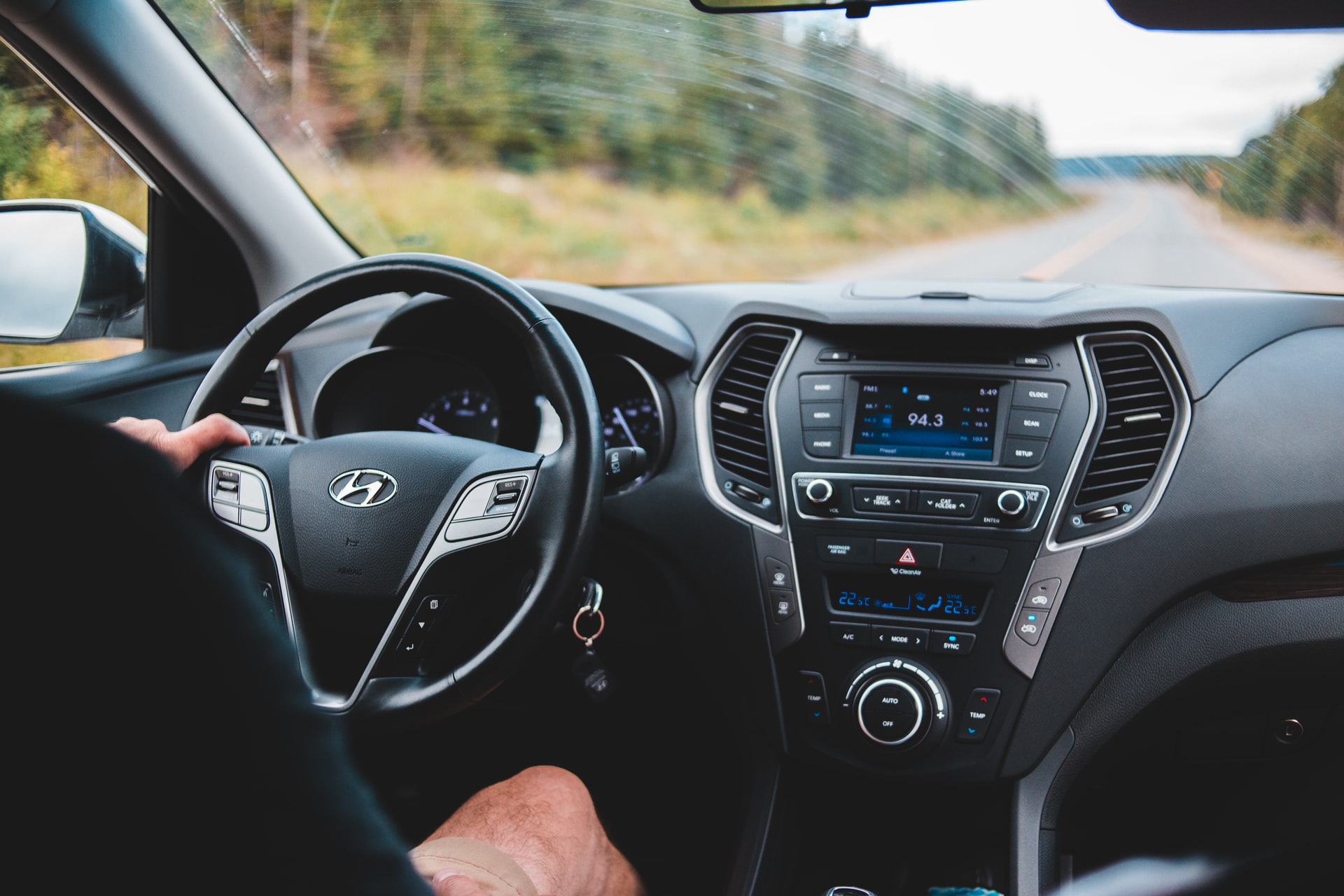 Interior of a compact car